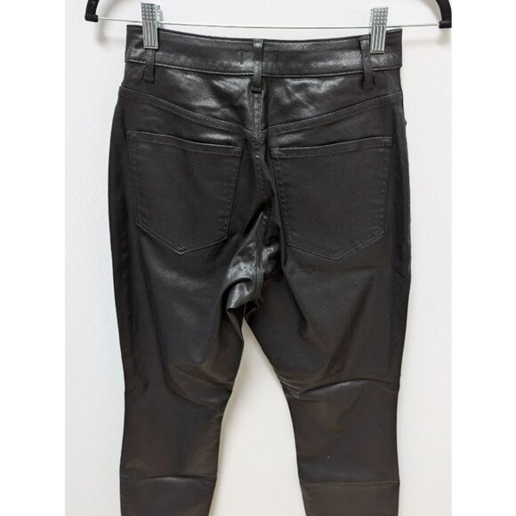 Express Black Faux-Leather Curvy Skinny High-Rise Pants - Picture 2 of 2